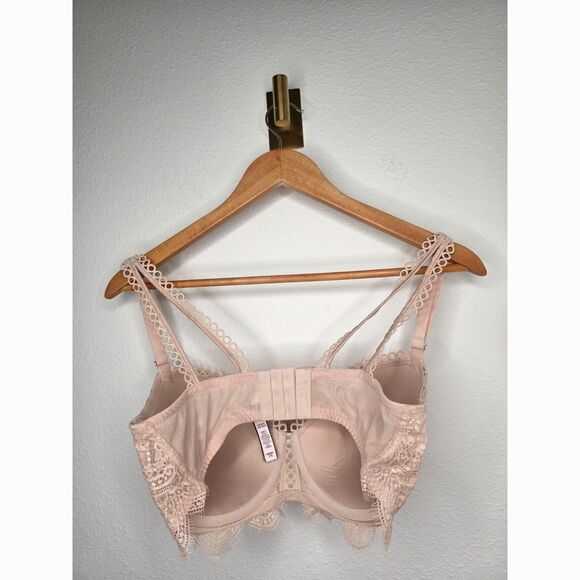 Victoria's Secret 34DDD Dream Angels Lined Plus Size Demi Bra Beige - Picture 2 of 10